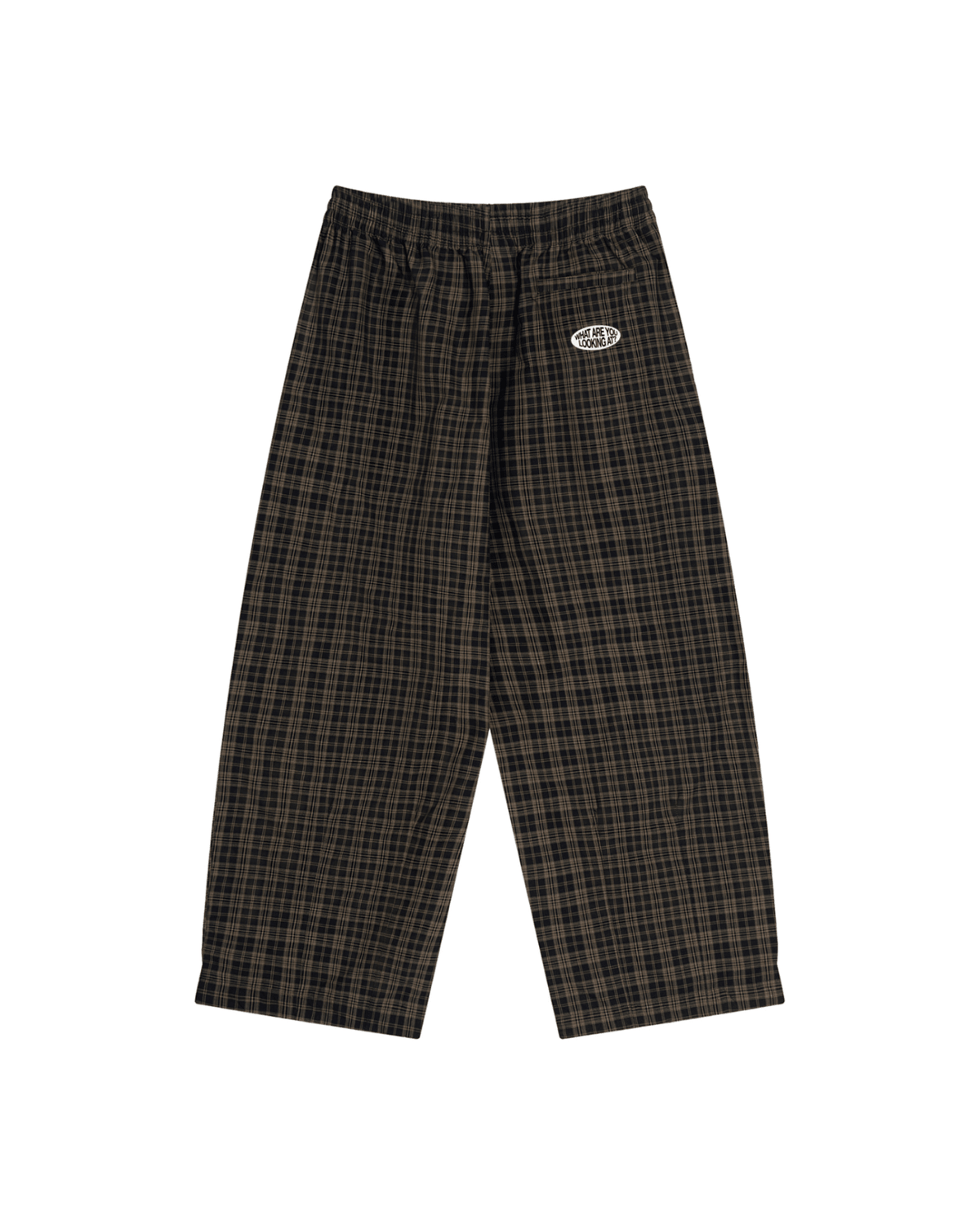 Pantalon large à carreaux CHECKMATE PANT MUZO, vue de dos