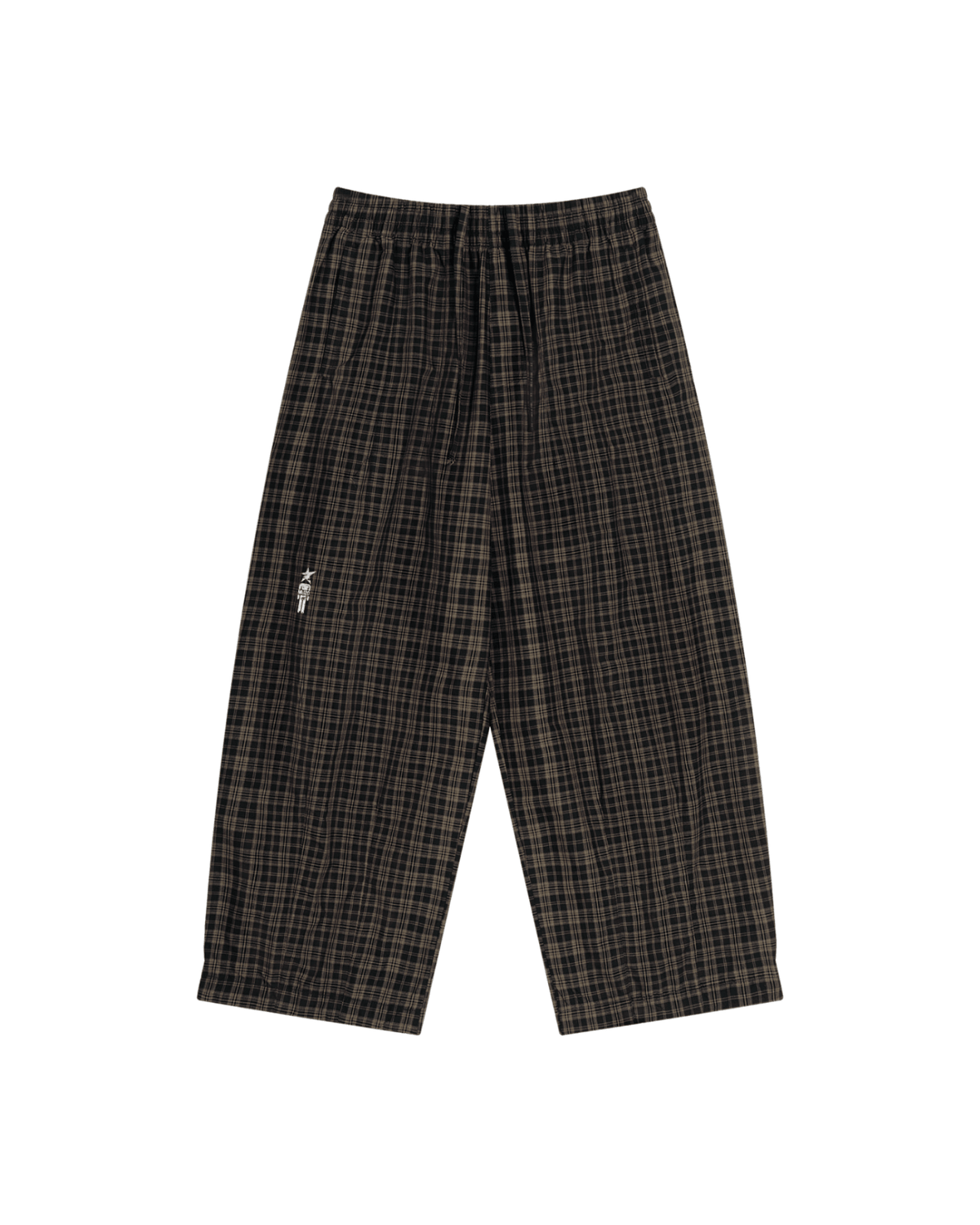 Pantalon large à carreaux CHECKMATE PANT MUZO, vue de face