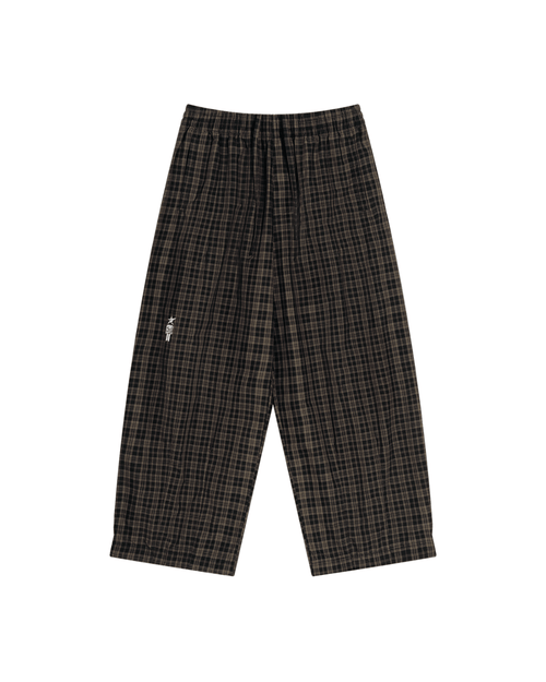 Pantalon large à carreaux CHECKMATE PANT MUZO, vue de face