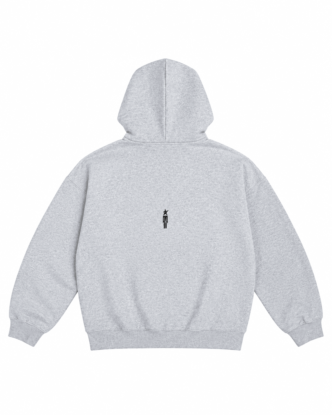 JOY HOODIE MUZO gris chiné, vue de dos