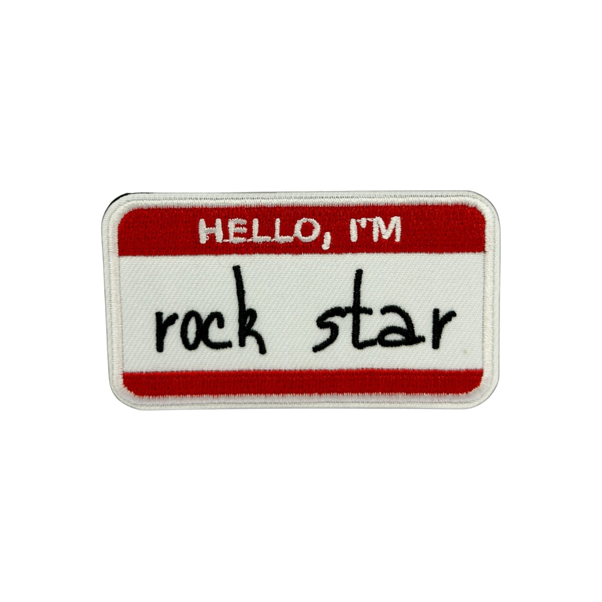 Patch brodé Rockstar à dos velcro pour casquette MUZO