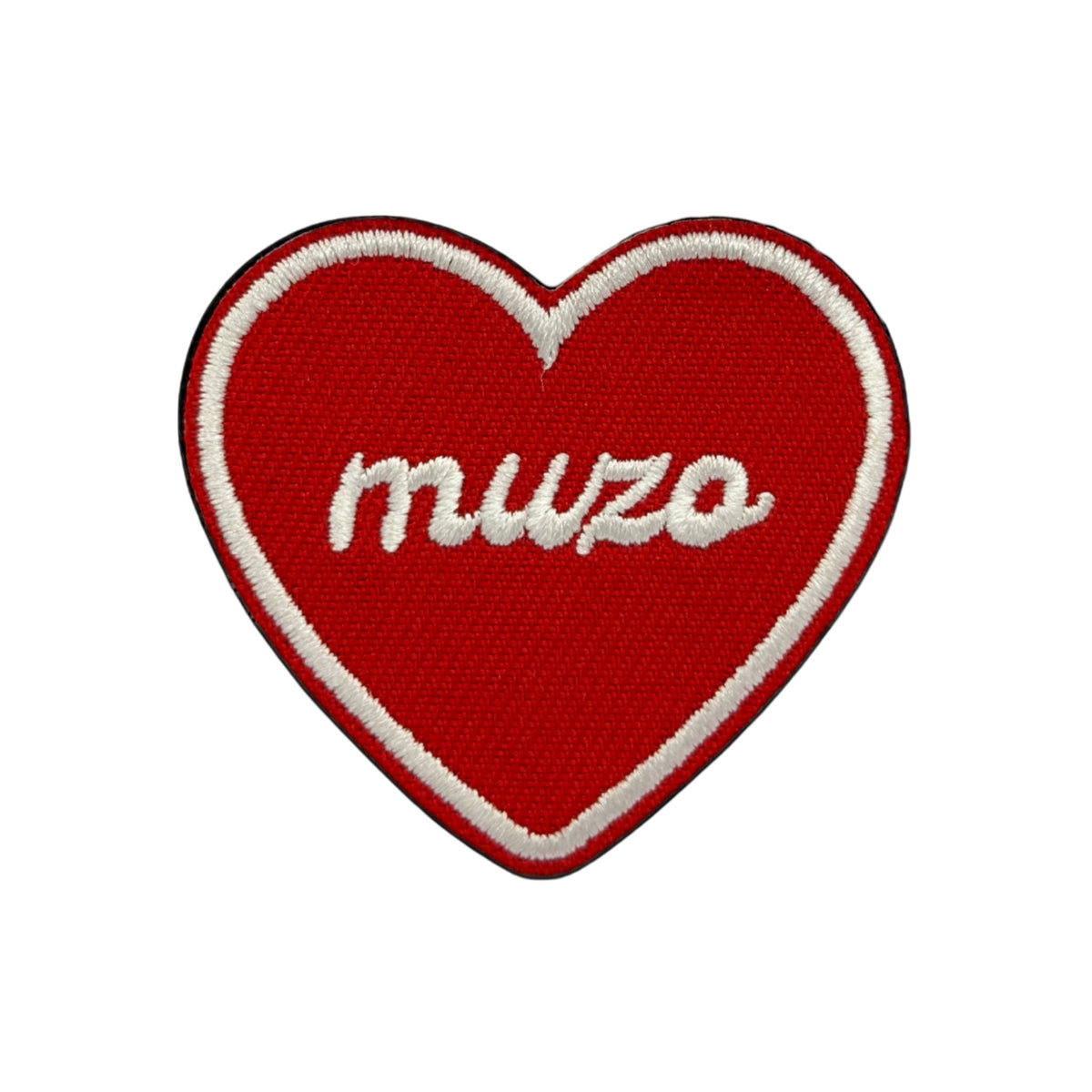 Patch brodé cœur à dos velcro pour casquette MUZO