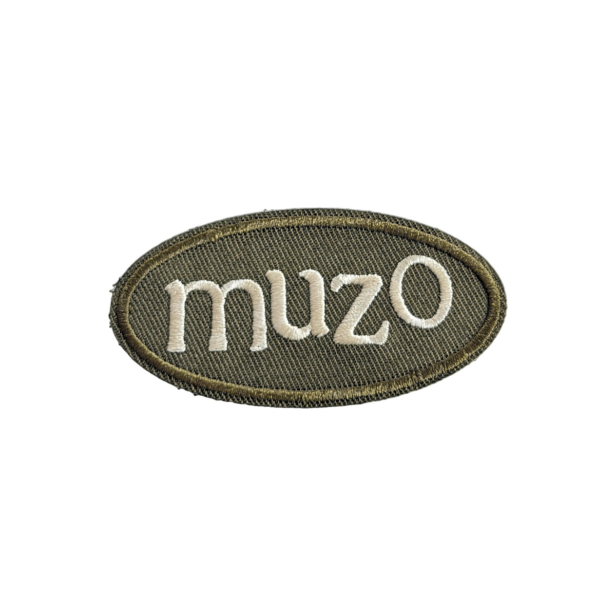 Patch brodé MUZO militaire à dos velcro pour casquette