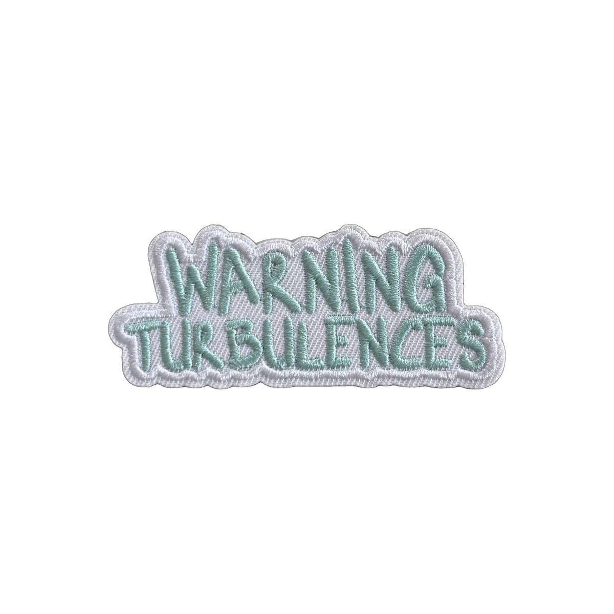 Patch brodé « Warning Turbulences » à dos velcro pour casquette MUZO